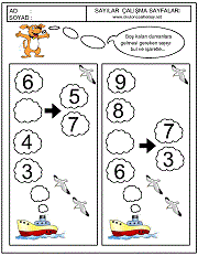 okul öncesi çocuklar için boş yere kaç gelecek çalışma sayfaları